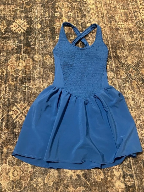 JoyLab Dresses & Skirts - JoyLab Royal Blue Crisscross Back Skater Dress
